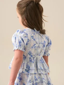 Angel & Rocket Chemisier Pia Fleuri détail cravate péplum Clearance