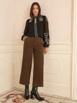 Love & Roses Chemisier Manches longues Col montant Clearance