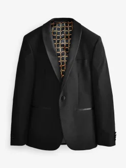 Next Châle noir - - Veste de smoking Slim Fit (Slim Fit) Best