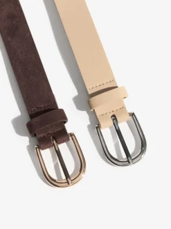 Friends Like These Choc et Crème - Lot de 2 ceintures cloutées