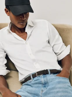 Reiss chocolat - Ceinture daim Dante Online