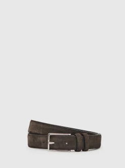 Reiss chocolat - Ceinture daim Dante Online