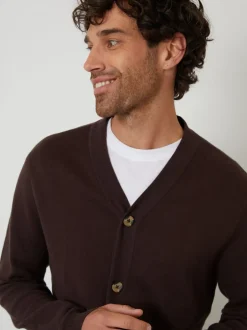 Threadbare chocolat - Coton Blend Tricoté Cardigan Best