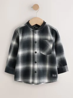 Next Chèque Mono Core - Chemise à carreaux avec col de baseball à manches longues (3mois7ans) Clearance