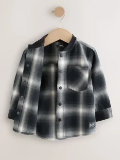 Next Chèque Mono Core - Chemise à carreaux avec col de baseball à manches longues (3mois7ans) Clearance