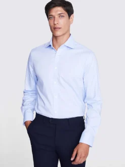 MOSS ciel - Habillé - Chemise extensible Dobby