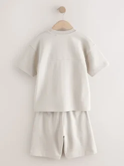 Next Ciment - Ensemble t-shirt et short épais décontracté (3-16ans) New