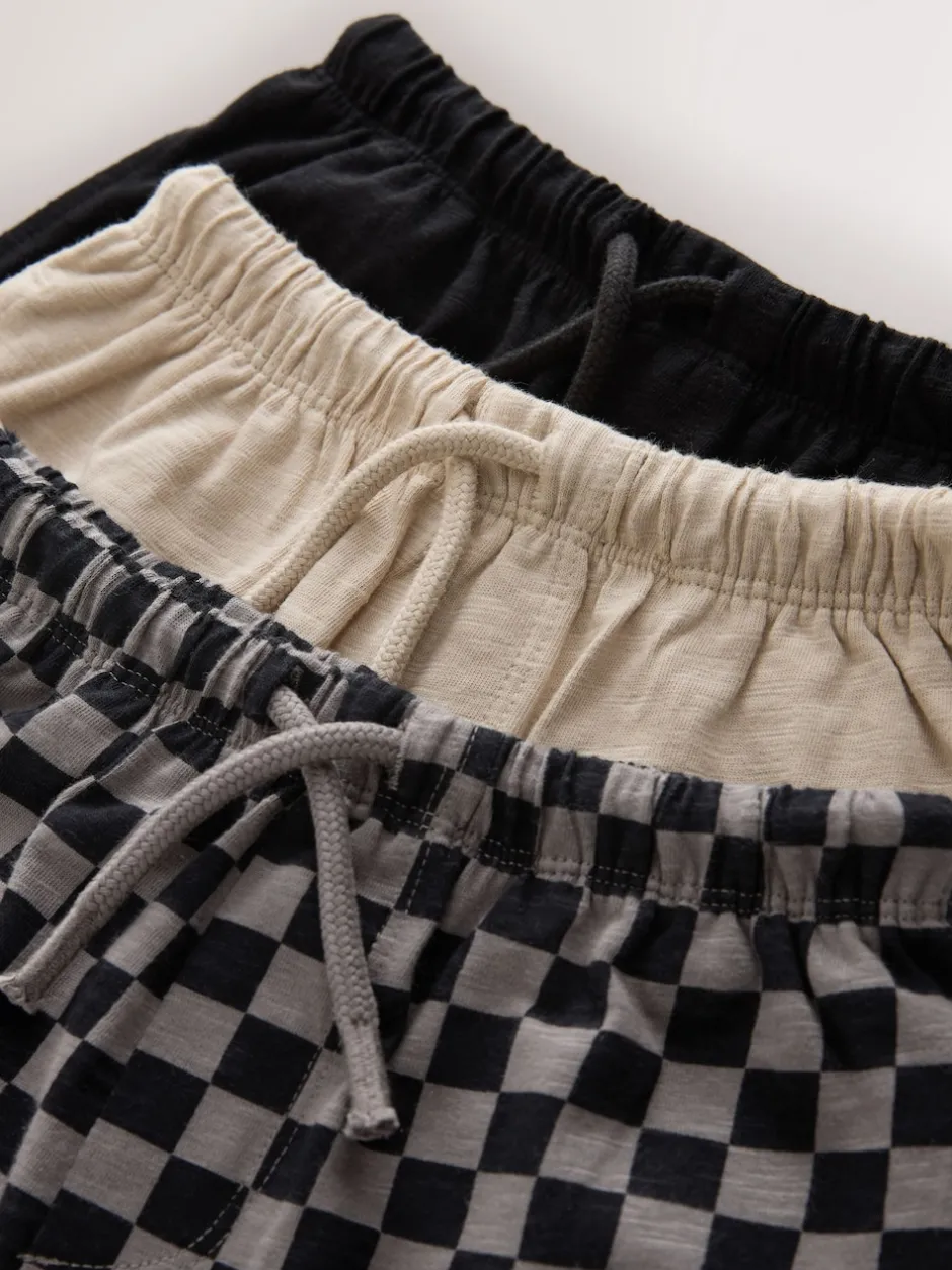 Next Ciment noir et damier - Pack de Joggings Rayure 3 (3mois-7ans) Clearance