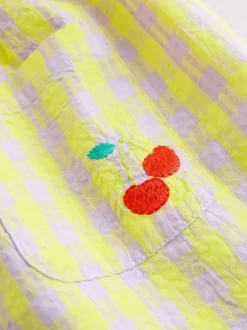 Next citron vert/lilas - Robe à col vichy (3mois-8ans) Sale