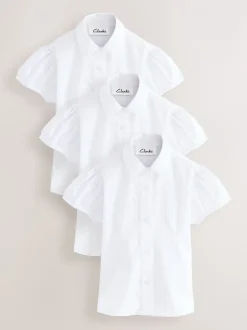 Clarks Lot de 3 chemises d’école ajustées à manches courtes Best