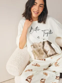 Next - Pyjama en jersey à manches courtes Cochon d'Cream Discount