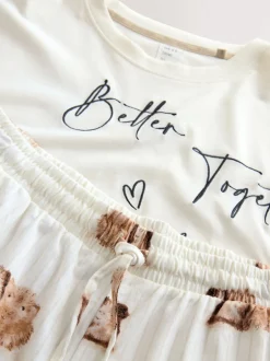 Next - Pyjama en jersey à manches courtes Cochon d'Cream Discount