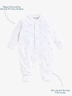 Jojo Maman Bébé - Dors-bien bébé en coton brodé Coeur rose Online