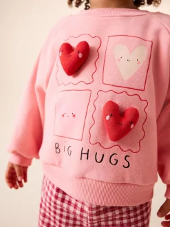 Next - Ensemble Sweat-shirt et Pantalons Amples (3mois-7ans) Coeur rose