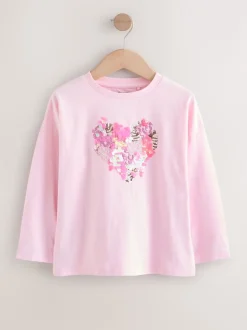 Next Coeur rose - Haut à manches longues à sequins (3-16ans) New
