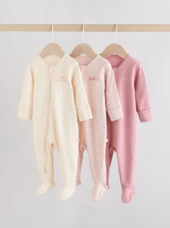 Next Coeur rose - Lot de 3 dors-bien bébé à fermeture éclair bidirectionnelle (0-2ans) Best