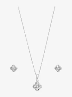 Simply Silver Coffret cadeau coffret cadeau avec trèfle à losanges polis