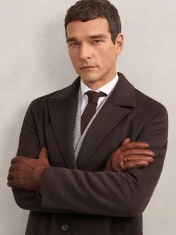 Reiss Cognac - Gants Monty Nappa en cuir Online