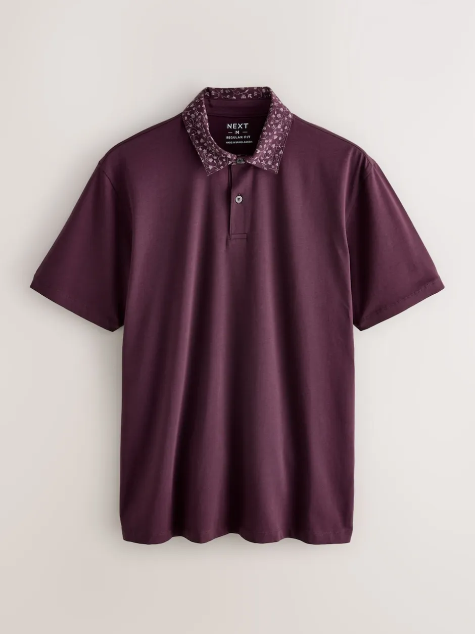 Next - Polo en jersey Manches courtes 3 Pack Col imprimé baies Best