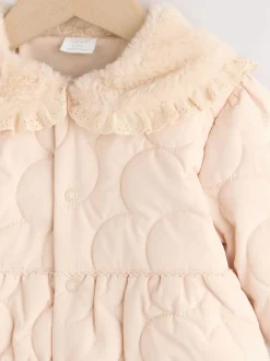 Next Col surdimensionné neutre - Veste matelassée en fausse fourrure pour bébé (0mois à2ans) Hot