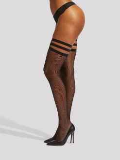 Ann Summers Collants Leg Harness en résille noir Sale