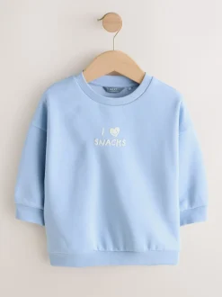 Next - Sweat imprimé All-over Col rond (3mois -7ans) Collants bleus que j’aime Discount