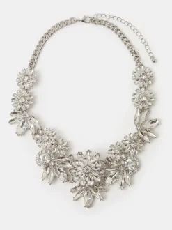 Accessorize Collier Fleuri Crystal Statement Clearance