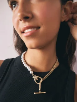 Rockett St George Collier chaîne et perles Discount