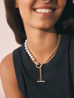 Rockett St George Collier chaîne et perles Discount