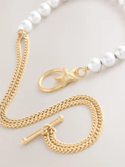 Rockett St George Collier chaîne et perles Discount