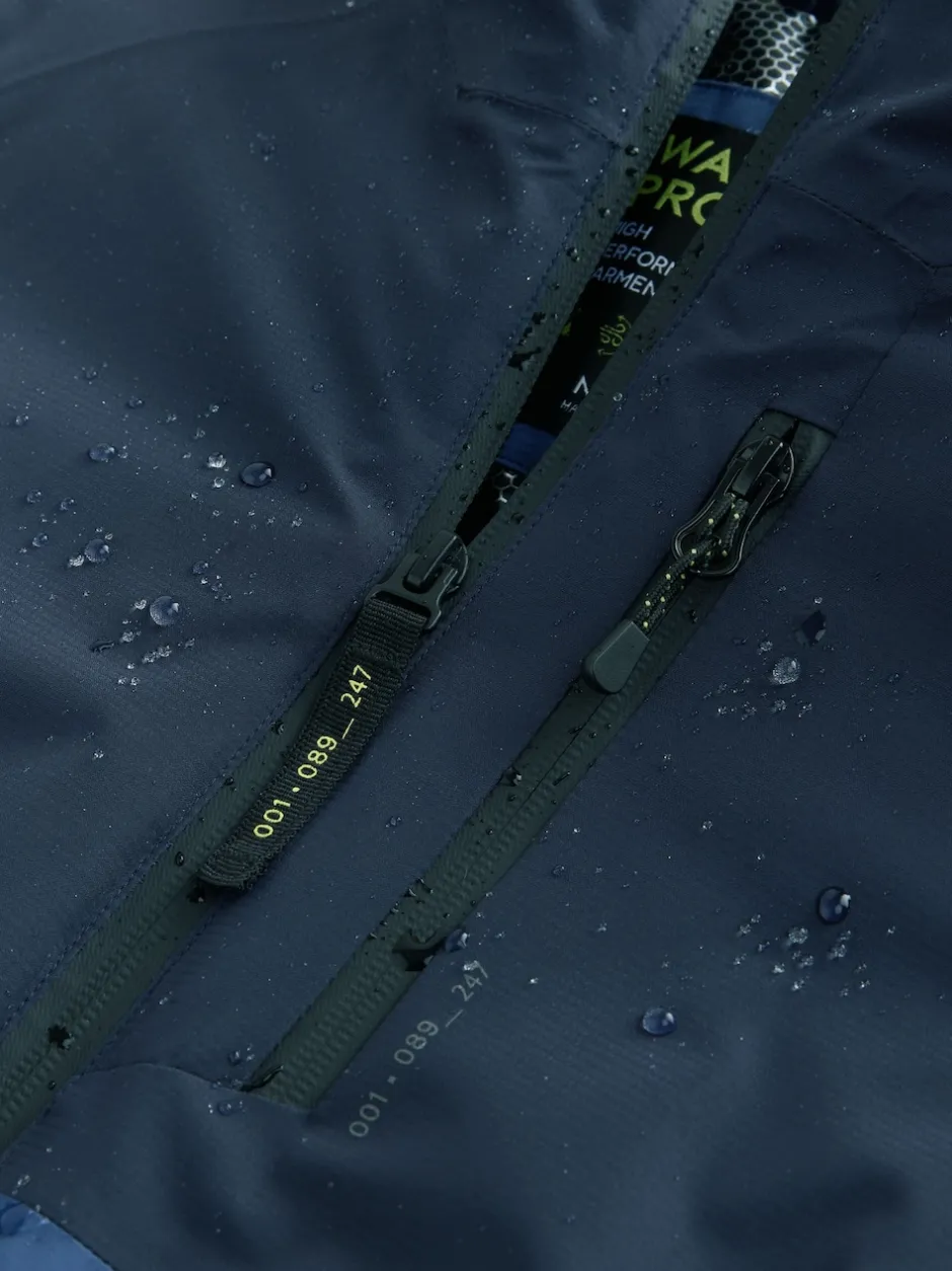 Next color block bleu - Manteau matelassé intérieur imperméable (3-16ans)