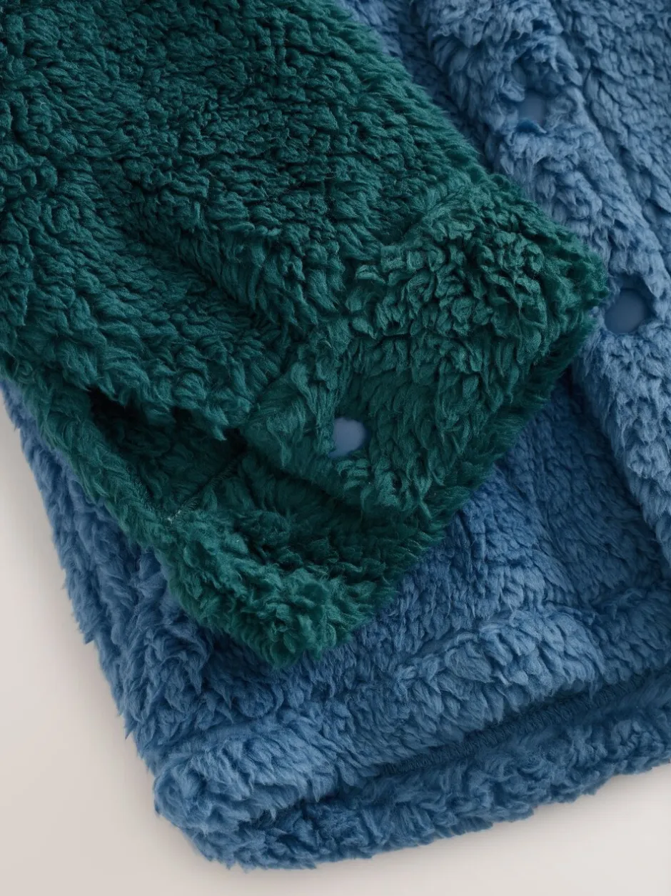 Next Colorblock bleu/jaune vif - Borg Polaire Shacket (3mths-7yrs) Best