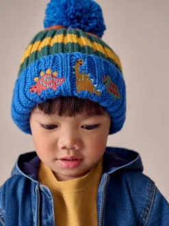 Next Coloris divers - Ensemble 2 pièces bonnet et mitaines à pompons brodés (3mois-10ans)