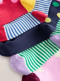 Next Coloris divers - Lot de 5 paires de chaussettes à rayures et à pois en coton Best