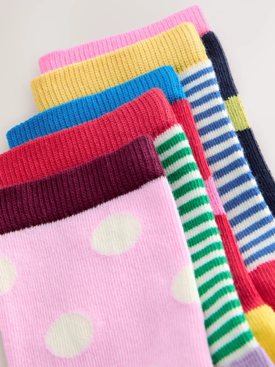 Next Coloris divers - Lot de 5 paires de chaussettes à rayures et à pois en coton Best