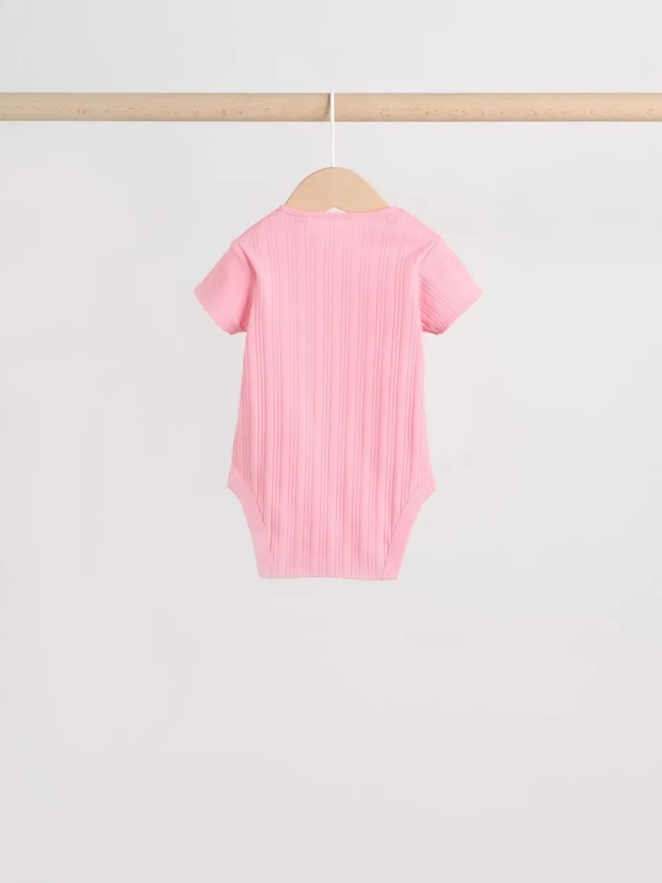 Next Coloris pastel - Lot de 5 bodies bébé à manches courtes