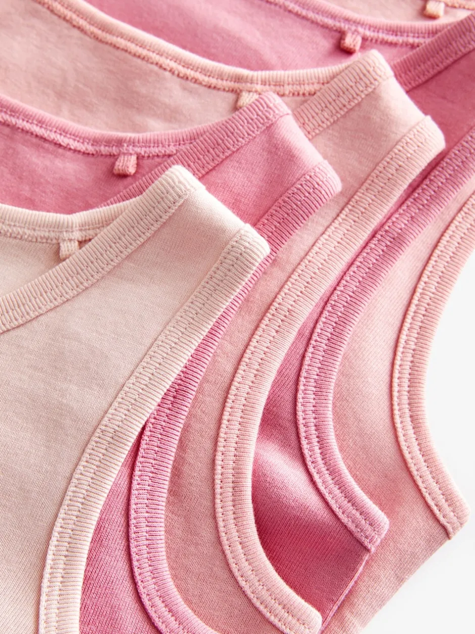 Next Coloris pastel - Lot de 5 débardeurs 100 % coton (1.5-16ans) Best