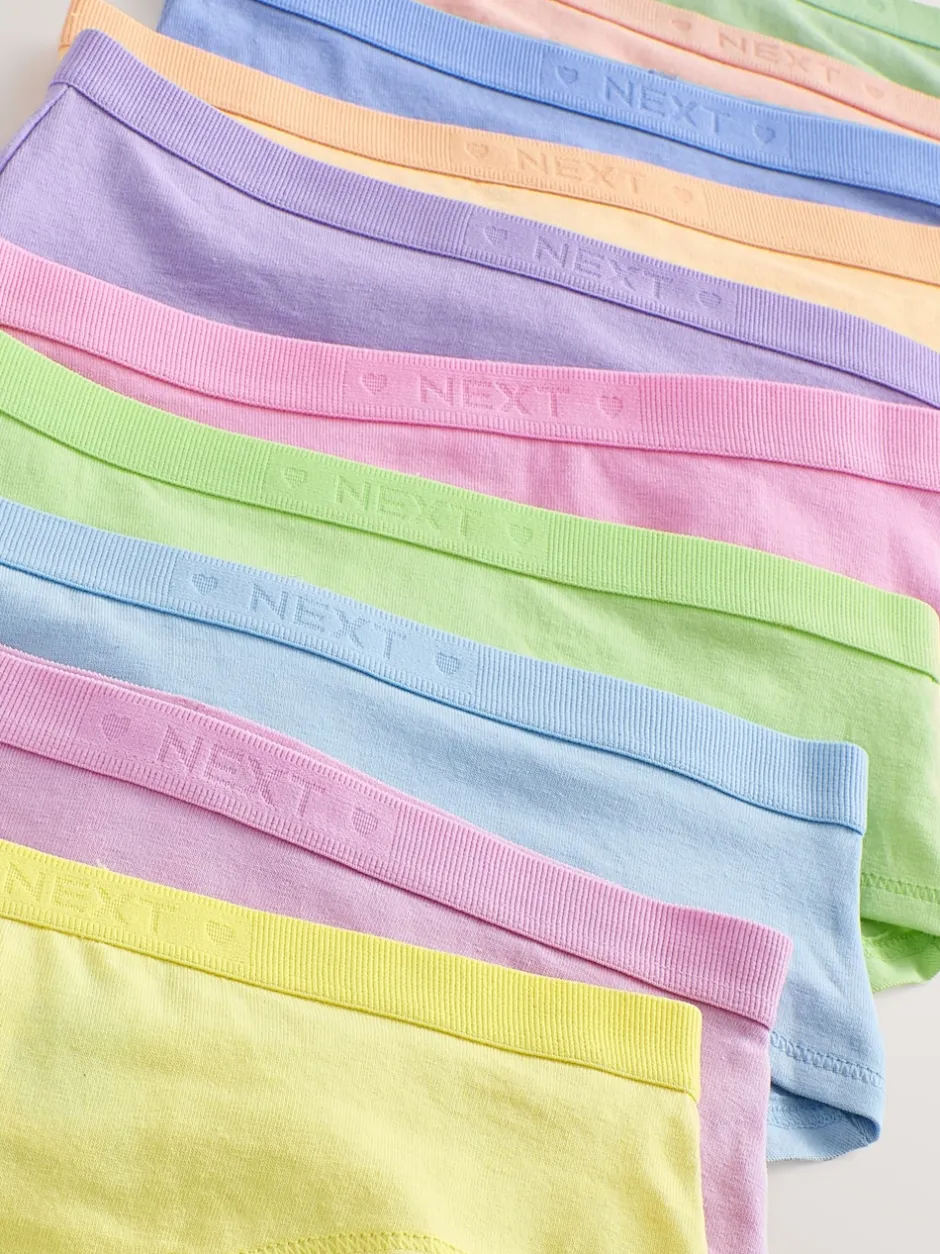 Next Coloris pastel - Paquet de slips taille basse 10 (2-16ans) Hot