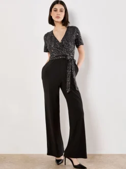 Apricot Combinaison à sequins chevrons Clearance