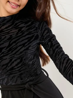 Lipsy Combinaison Zebra Devore (5-16ans) Hot