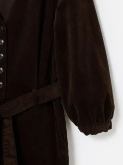 Oliver Bonas Combinaison en velours côtelé à Col en V Ceinturée Clearance