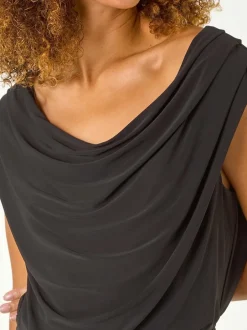 Roman Combinaison en stretch froncé à col bénité New