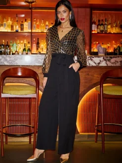 Yumi Combinaison enveloppante à sequins Hot