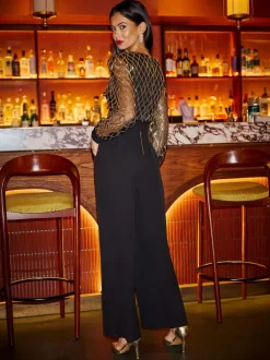 Yumi Combinaison enveloppante à sequins Hot