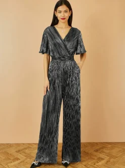 Yumi Combinaison plissée avec col en V Clearance