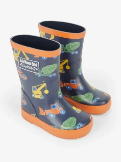 Jojo Maman Bébé Construction bleu marine - Bottes de pluie unies Outlet