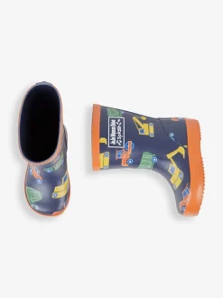 Jojo Maman Bébé Construction bleu marine - Bottes de pluie unies Outlet