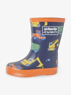 Jojo Maman Bébé Construction bleu marine - Bottes de pluie unies Outlet