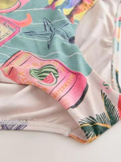 Next - Bas de bikini Imprimé Conversation homard vert/rose Sale