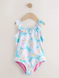 Next coquille Bleu - Maillot de bain à volants (3-16ans) Clearance
